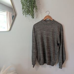 Pronto Uomo Vintage Gray Textured Crewneck Sweater Size Large